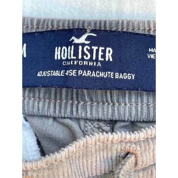 Hollister Mens Size Medium Parachute Baggy Corduroy Pants‎ Elastice Waist - Picture 2 of 7